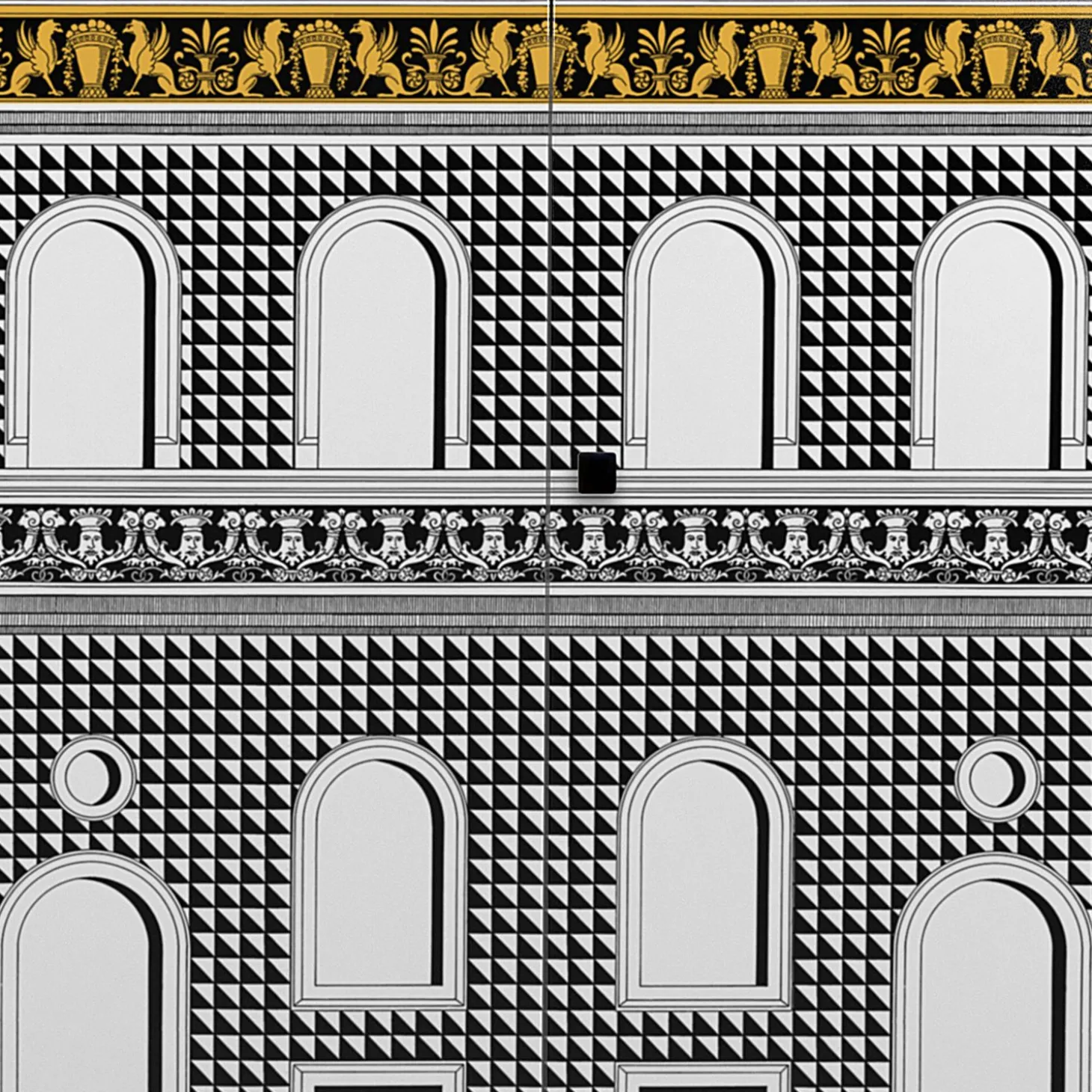 madia_piccola_rialzata_fa_2.webp Fornasetti Madia Piccola Rialzata Facciata Quattrocentesca^ Armadietti