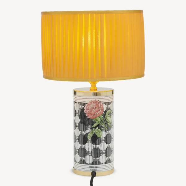 Fornasetti Paralume Cilindrico In Tessuto Plissettato^ Lampade E Paralumi