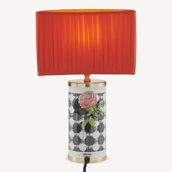 Fornasetti Paralume Semicilindrico In Tessuto Plissettato^ Lampade E Paralumi