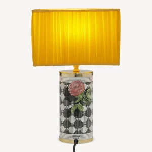 Fornasetti Paralume Semicilindrico In Tessuto Plissettato^ Lampade E Paralumi
