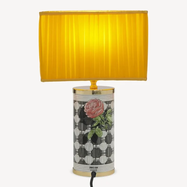 Fornasetti Paralume Semicilindrico In Tessuto Plissettato^ Lampade E Paralumi