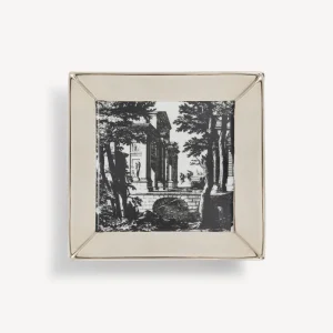 Fornasetti Piatto Quadrato Giardino Settecentesco^ Piatti Decorativi