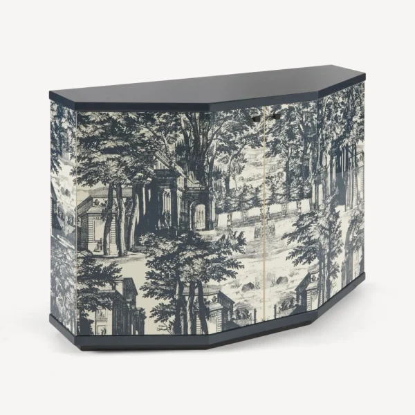 Fornasetti Piccolo Mobiletto Poliedrico Giardino Settecentesco^ Armadietti