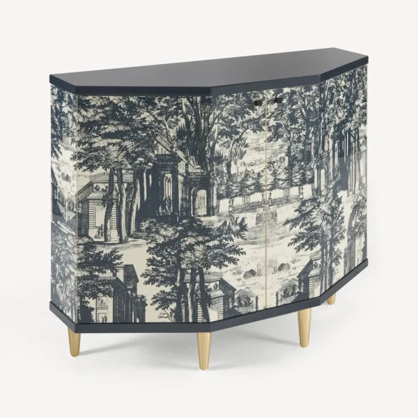 Fornasetti Piccolo Mobiletto Poliedrico Giardino Settecentesco^ Armadietti
