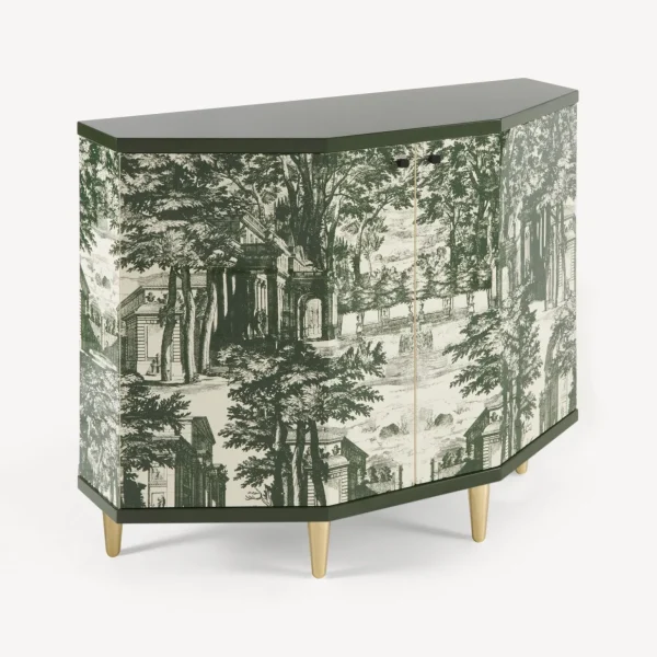 Fornasetti Piccolo Mobiletto Poliedrico Giardino Settecentesco^ Armadietti