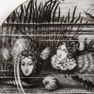 Fornasetti Placca Cerchio Sirene N.1^ Piatti Decorativi