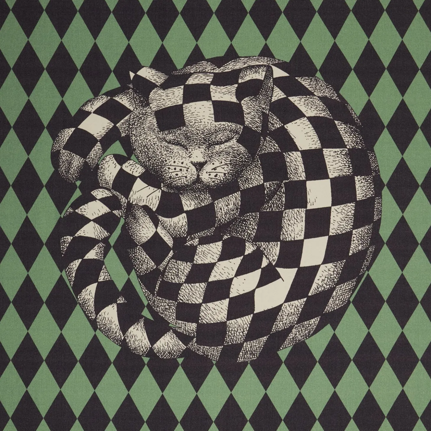 plaid_alta_fedelta_losang_1.webp Fornasetti Plaid Alta Fedelta Losanghe^ Plaid