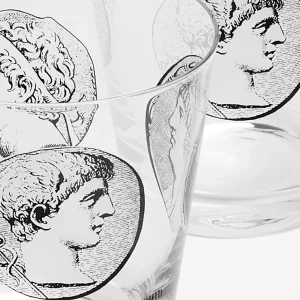 Fornasetti Set 6 Bicchieri Acqua Cammei^ Bicchieri E Sottobicchieri