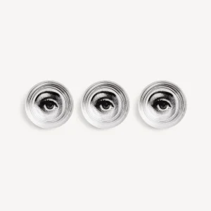 Fornasetti Set 6 Bicchieri Occhio E Bocca^ Bicchieri E Sottobicchieri