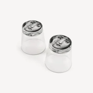 Fornasetti Set 2 Bicchieri Tema E Variazioni^ Bicchieri E Sottobicchieri