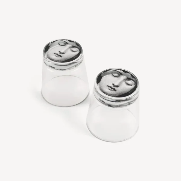 Fornasetti Set 2 Bicchieri Tema E Variazioni^ Bicchieri E Sottobicchieri