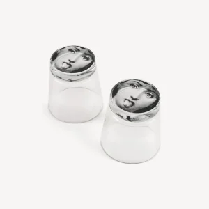 Fornasetti Set 2 Bicchieri Tema E Variazioni^ Bicchieri E Sottobicchieri