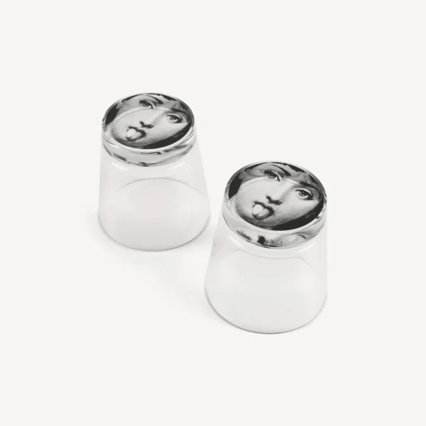 Fornasetti Set 2 Bicchieri Tema E Variazioni^ Bicchieri E Sottobicchieri
