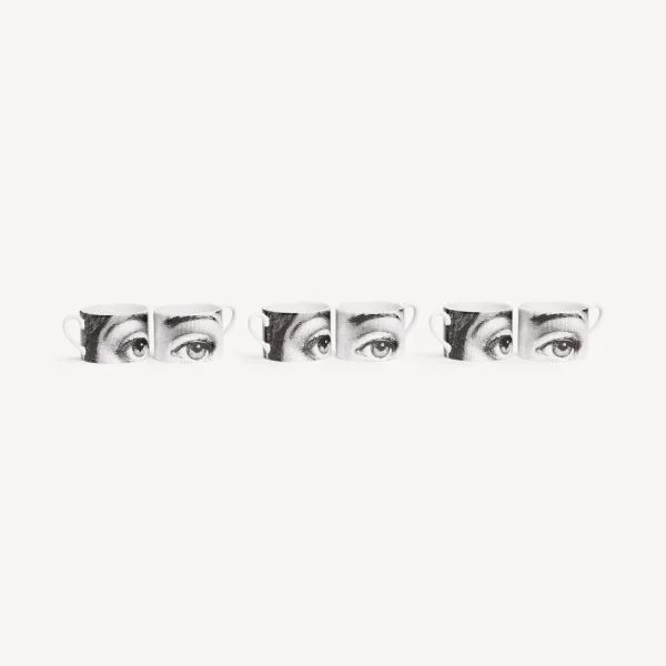 Fornasetti Set 6 Tazze Da Te Tema E Variazioni N.1^ Set Da Te E Caffe