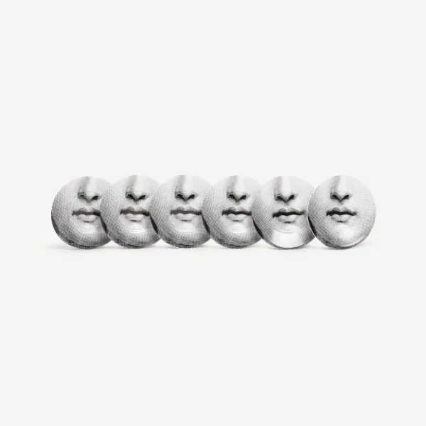 Fornasetti Set 6 Tazze Da Te Tema E Variazioni N.1^ Set Da Te E Caffe