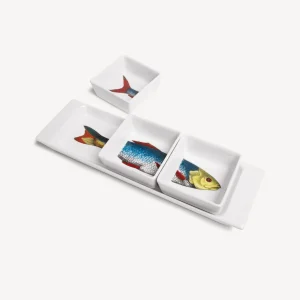 Fornasetti Set Antipasto Pesci^ Set Di Antipasti E Centrotavola