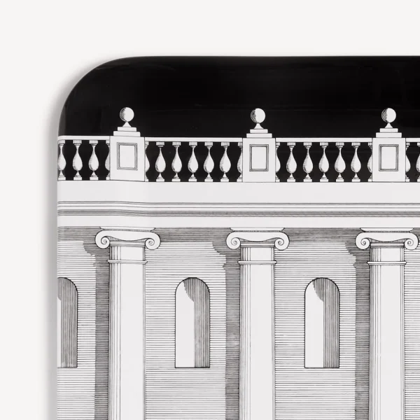 Fornasetti Vassoio Casa Con Colonne^ Vassoi E Pliants Decorativi