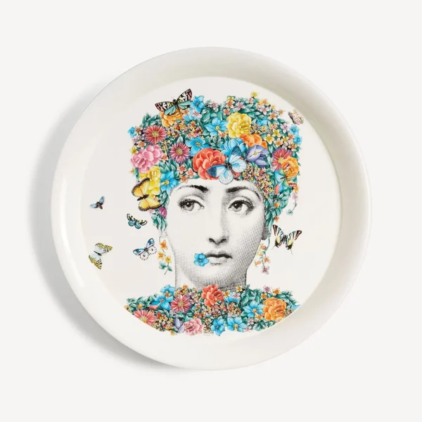 Fornasetti Vassoio Fior Di Lina^ Vassoi E Pliants Decorativi