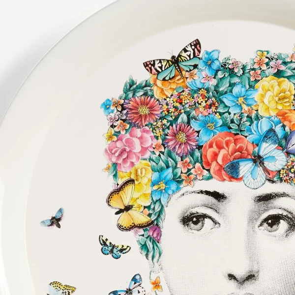 Fornasetti Vassoio Fior Di Lina^ Vassoi E Pliants Decorativi