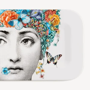 Fornasetti Vassoio Fior Di Lina^ Vassoi E Pliants Decorativi