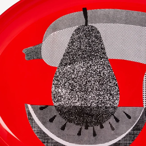 Fornasetti Vassoio Ovale Frutti E Legumi Retinati^ Vassoi E Pliants Decorativi