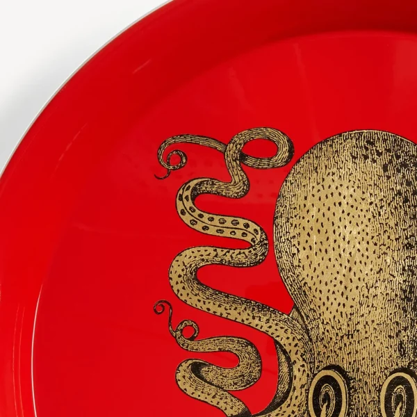 Fornasetti Vassoio Polipo Oro^ Vassoi E Pliants Decorativi