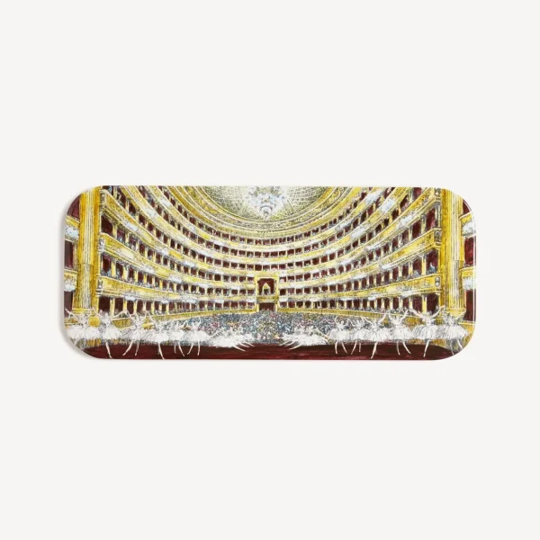Fornasetti Vassoio Teatro Alla Scala Interno^ Vassoi E Pliants Decorativi