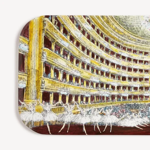Fornasetti Vassoio Teatro Alla Scala Interno^ Vassoi E Pliants Decorativi