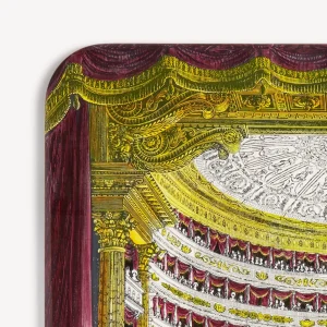 Fornasetti Vassoio Teatro Scala Interno^ Vassoi E Pliants Decorativi